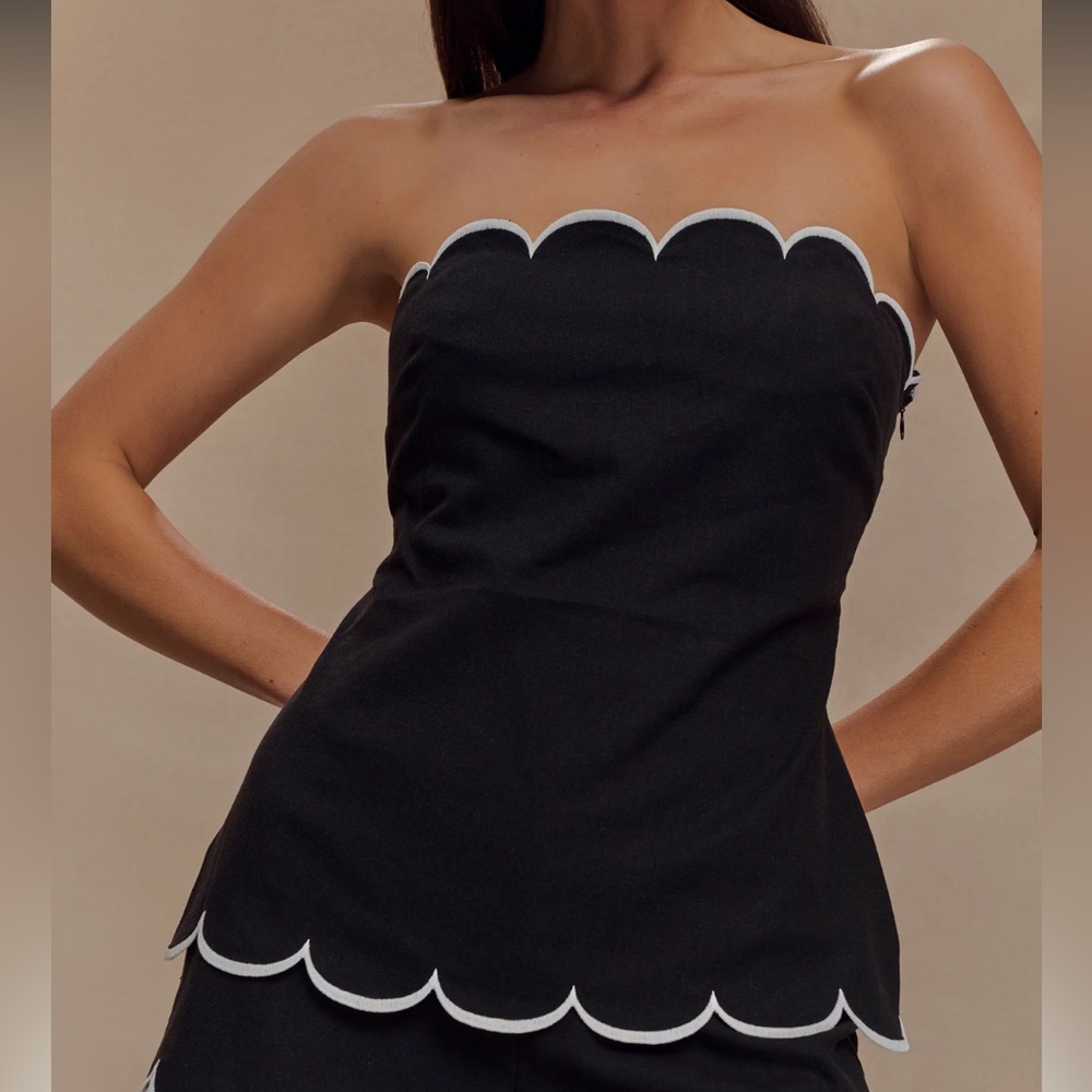 Meshki Judith Scallop Top
